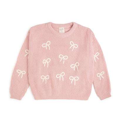 All Over Bows Knit Sweater - Mommy and Me: Girls