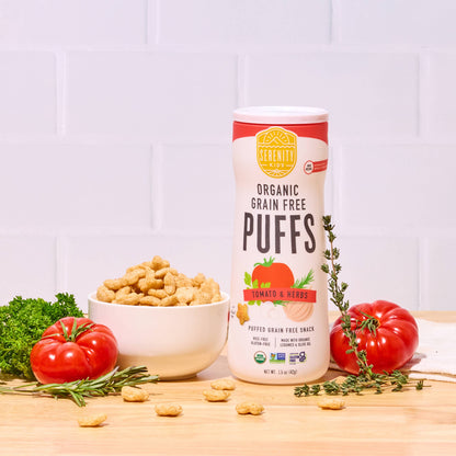 Tomato & Herbs Organic Grain Free Puffs (6 Cans)