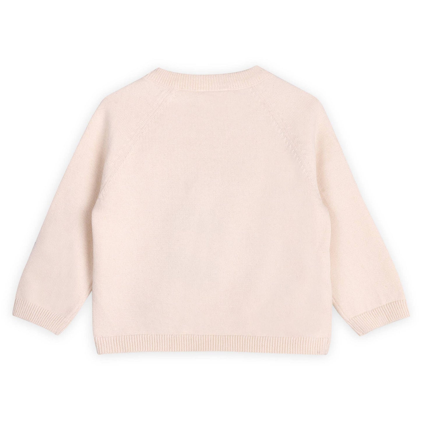 Horse Jacquard Sweater Knit Baby Pullover (Organic Cotton): Natural / 3-6M