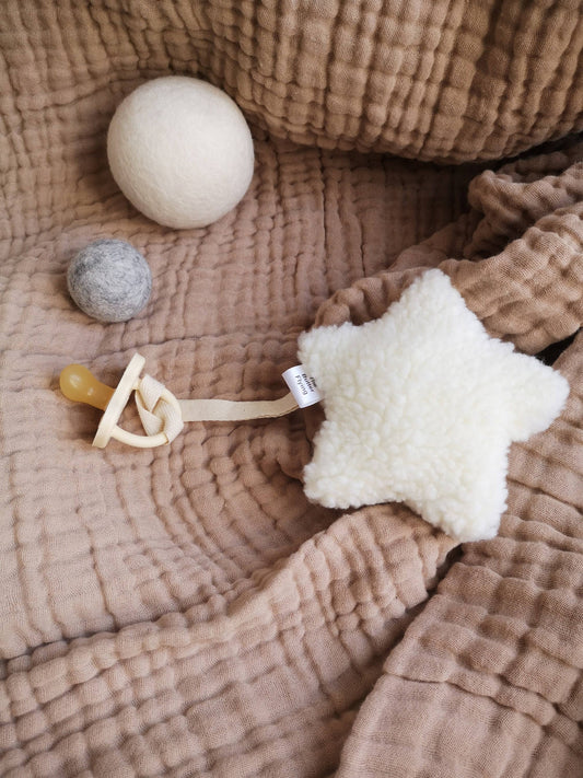 Star Pacifier holder: Ivory Star