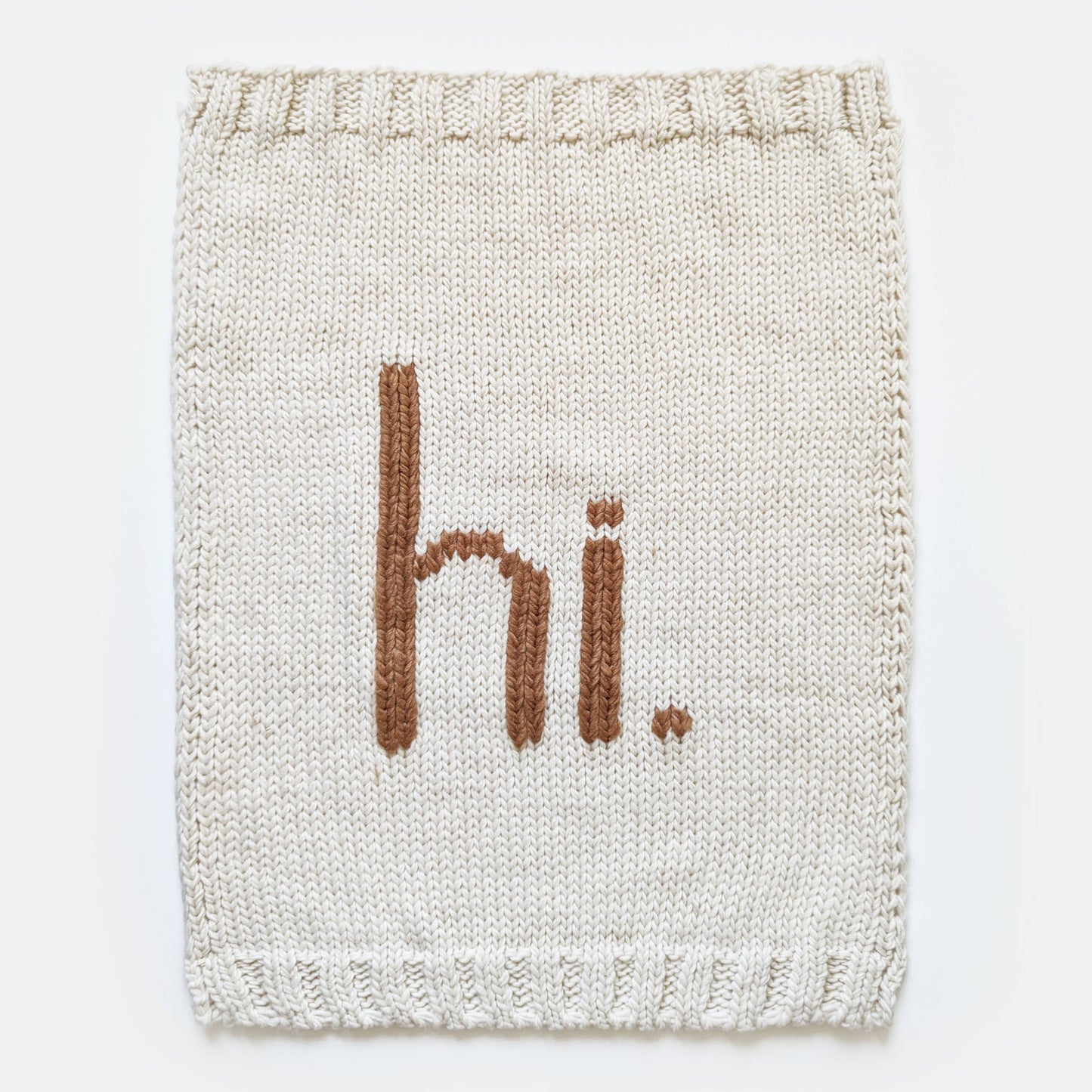 Hi. Hand Knit Baby Blanket Pecan: Pecan