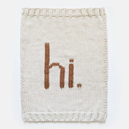 Hi. Hand Knit Baby Blanket Pecan: Pecan
