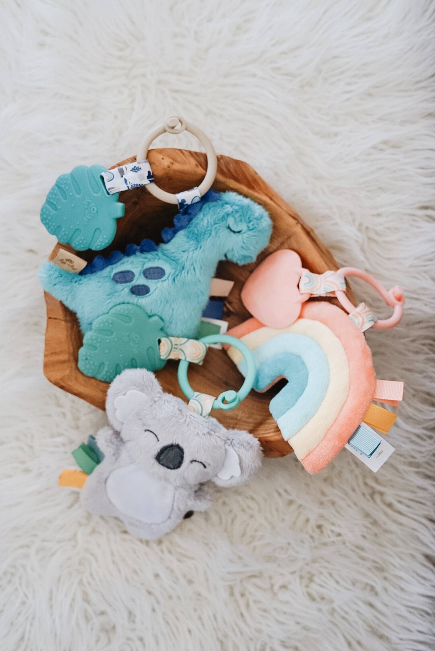 Itzy Pal™ Plush + Teether: Strawberry