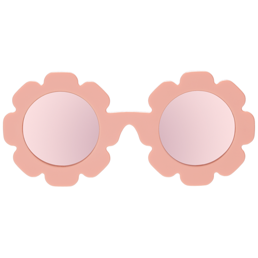 Polarized Flower: Rose Gold Mirrored Lens, Peachy Keen, Ages 3-5+