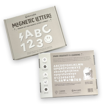 Soft Foam Magnetic Letters & Symbols 150pc Set: Milky White