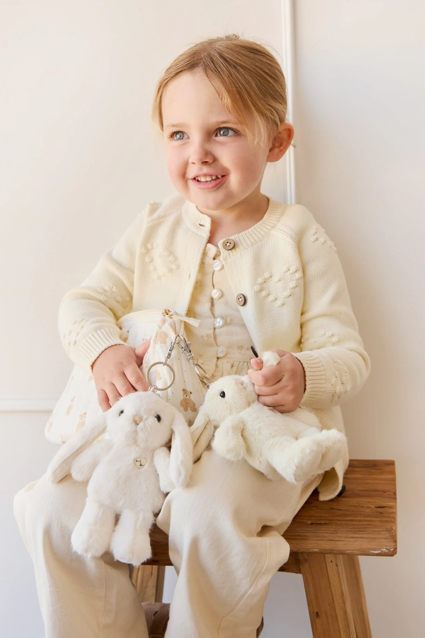 Keyring - Penelope the bunny - Marshmallow - Snuggle Bunnies