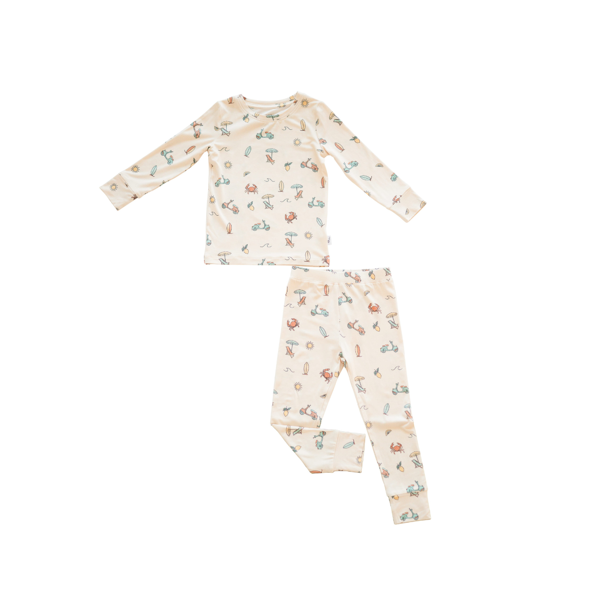 Bamboo 2-Piece Toddler Pajama Set - Summer Vibes | Unisex : 4t