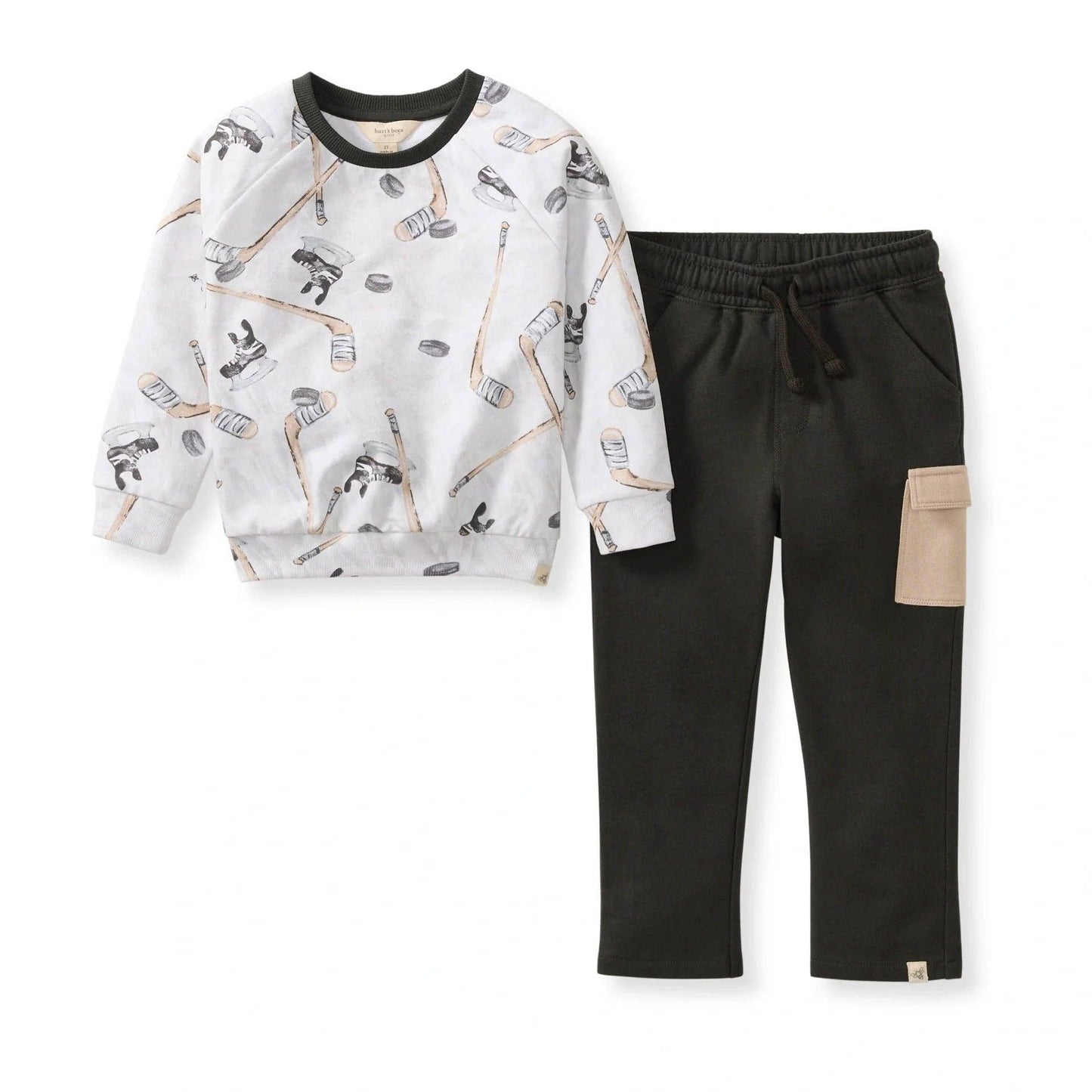 Hockey Season Sweatshirt & Pants Set: 3T