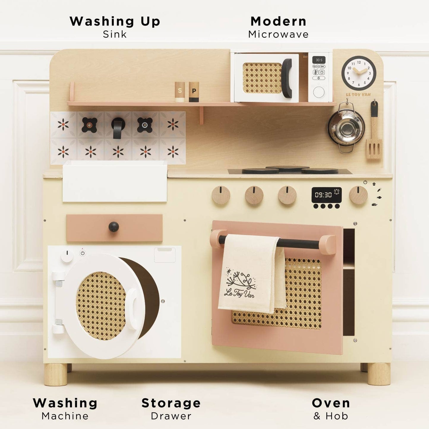 Family Size Wooden Play Kitchen