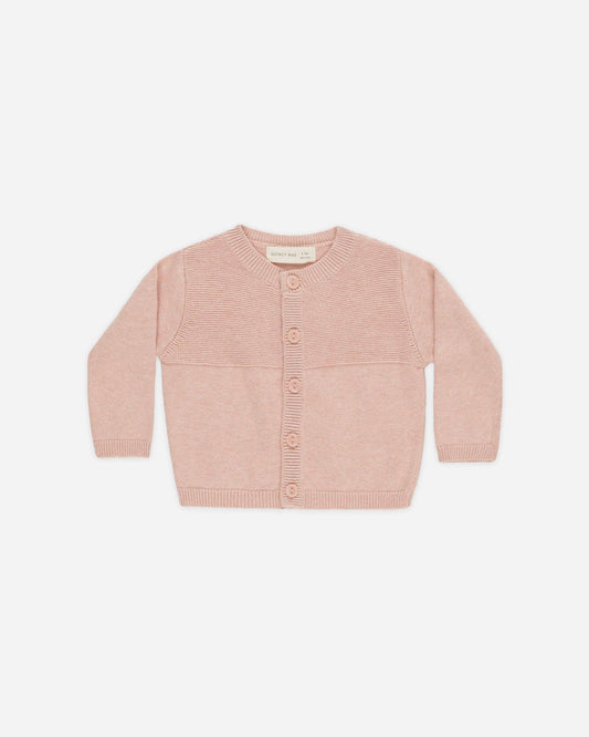 Knit Cardigan - Heathered Rose