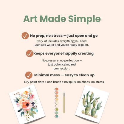 All-In-One Beginner Watercolor Paint Set - Jar of Flowers
