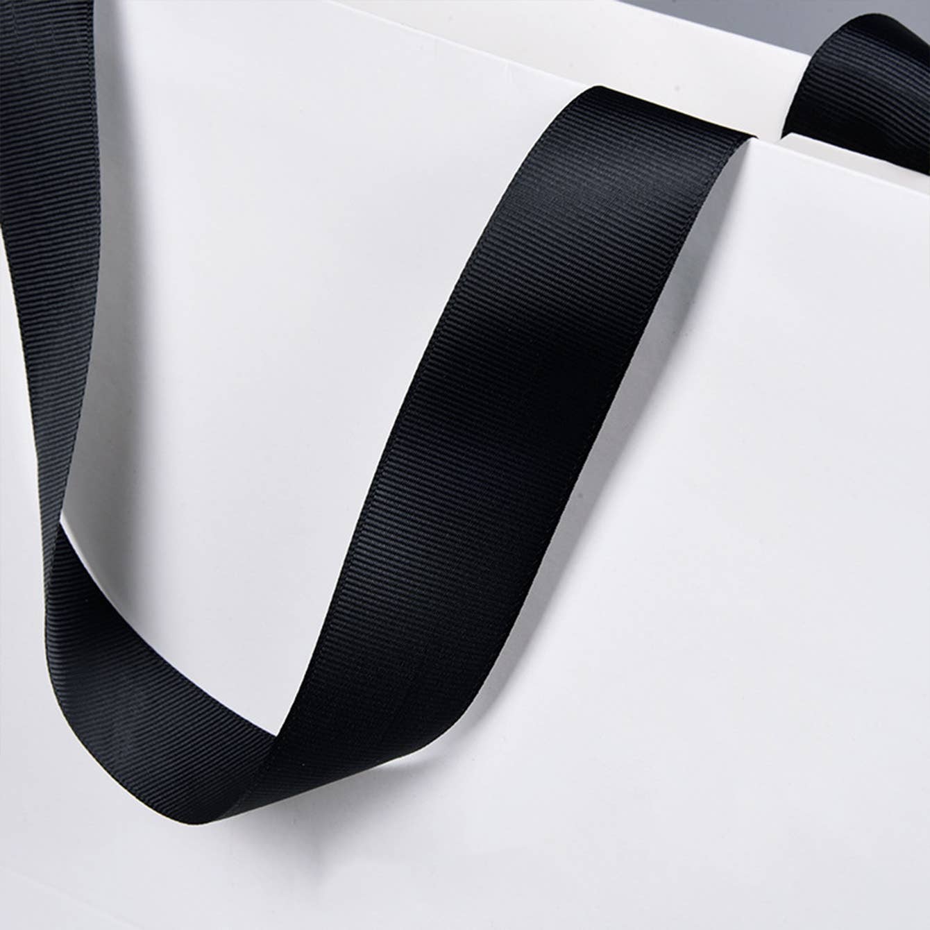 Premium Threaded Rope White Paper Gift Bag w/ free tissue: Small
