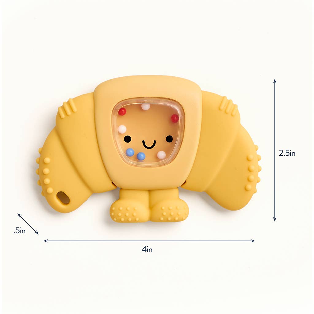 Sweetie Shake Plus™ Rattle & Teether - Chloe the Croissant