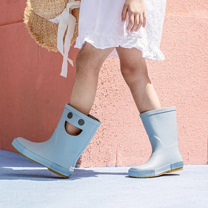Wistiti Kids Rain Boots, Eco Rubber - Platine