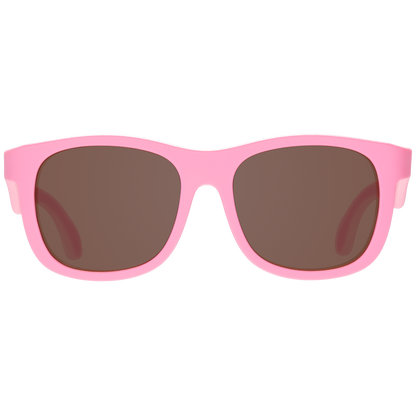 Candy Pink Navigator Sunglasses with Amber Lenses