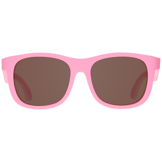 Candy Pink Navigator Sunglasses with Amber Lenses