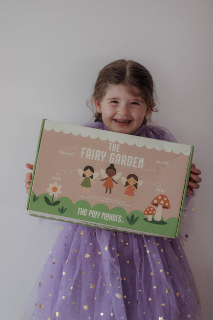 Fairy Gardening Kit for kids | Sensory Play set with Apron,Tray, Shovel, Fairies, Soil & Seeds | The Playmakers Co