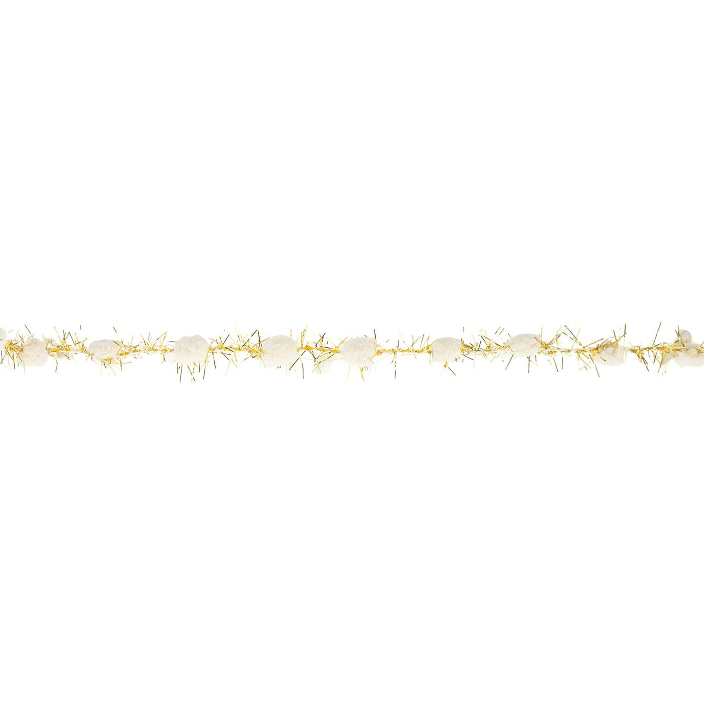 3/8" Tinsel Pom-Pom | Ivory | 10 Yard Roll