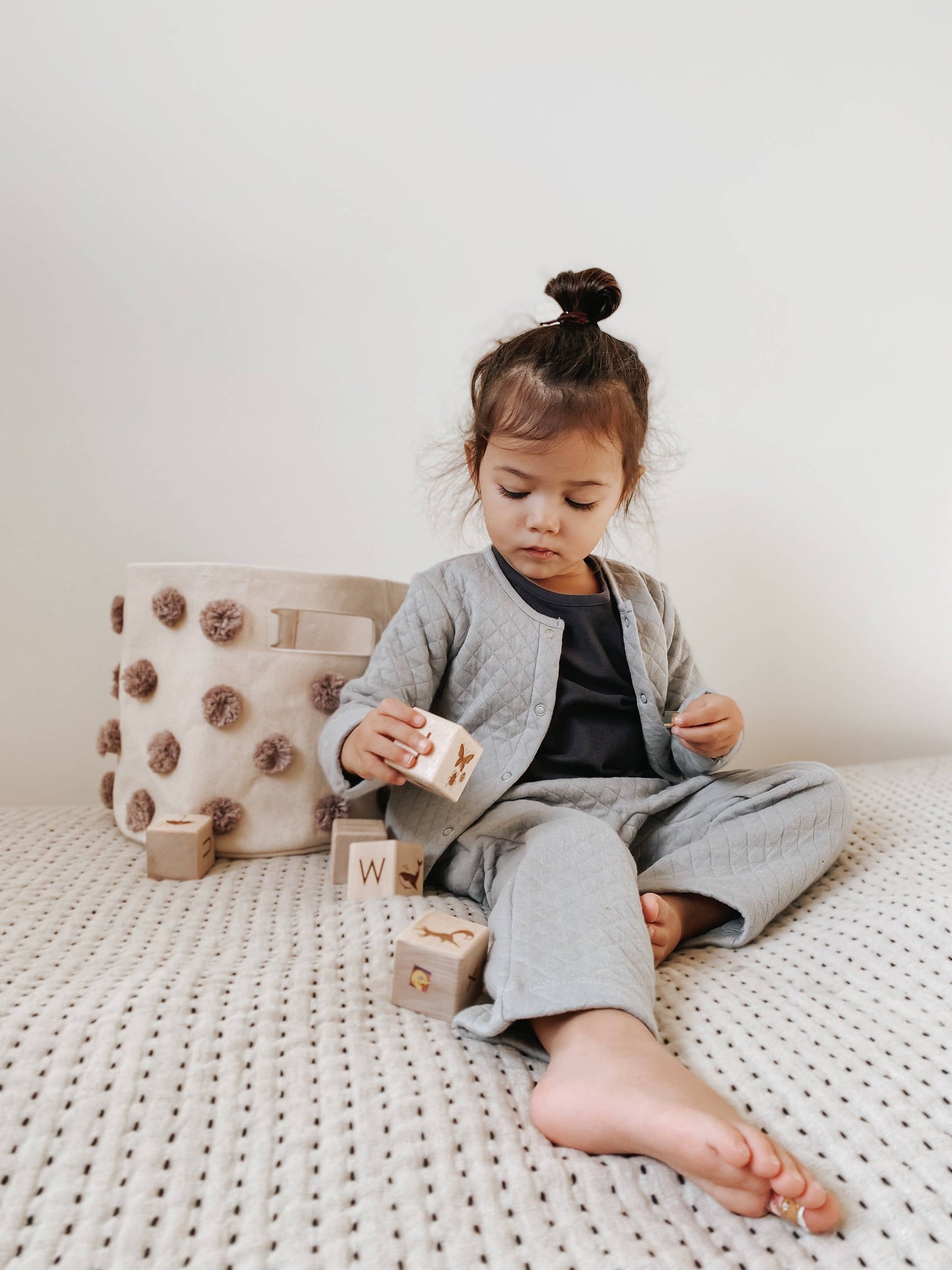 English Alphabet Block Set of Cubes for Children Wooden Toys