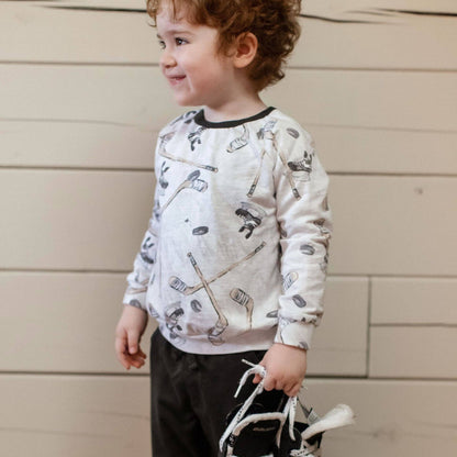 Hockey Season Sweatshirt & Pants Set: 3T