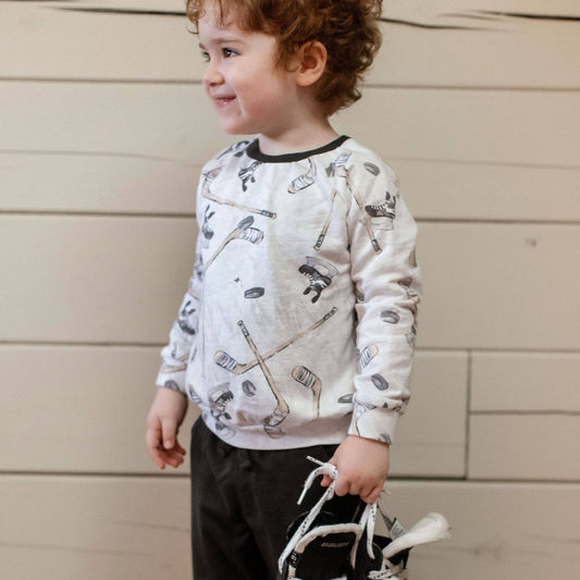Hockey Season Sweatshirt & Pants Set: 3T