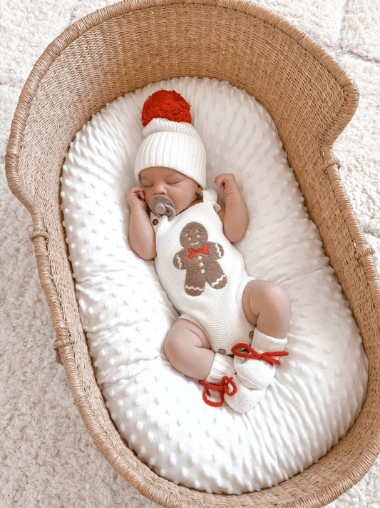 GINGERBREAD SHERPA ROMPER: 0-3M