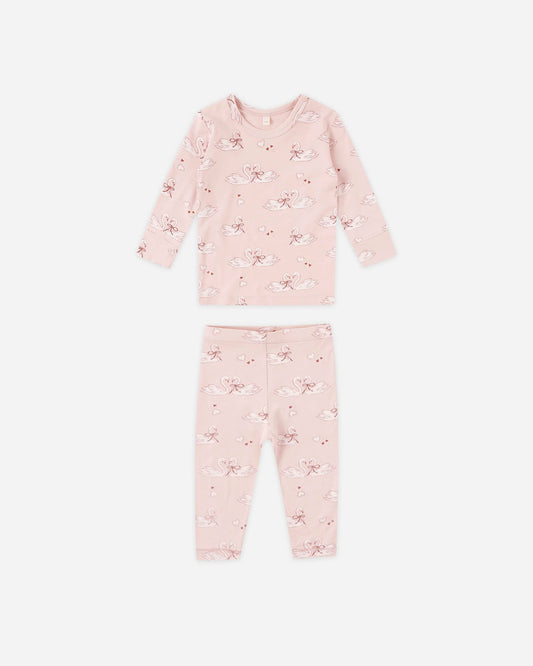 Bamboo Pajama Set - Swans
