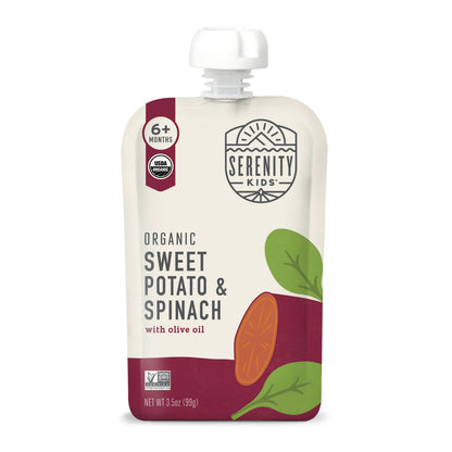 Organic Sweet Potato & Spinach Baby Food Pouch (6 Pouches)