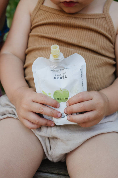 Organic Regenerative Pea + Apple + Cauliflower Puree: 24 (90g) pouches