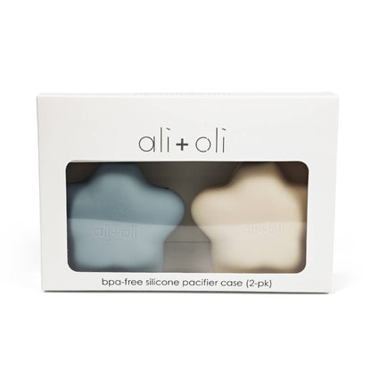 Ali+Oli Silicone Pacifier Case 2-pack Star (Mist-Sand)