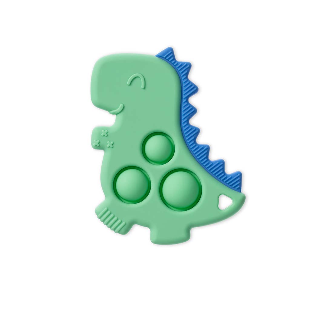 Itzy Pop™ Silicone Teether With Sensory Popper - Dino