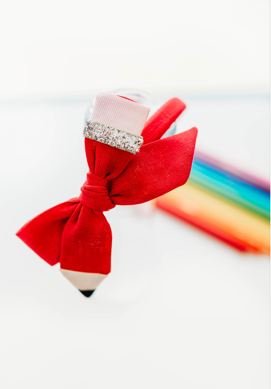 Tia Headband - Pencil Red