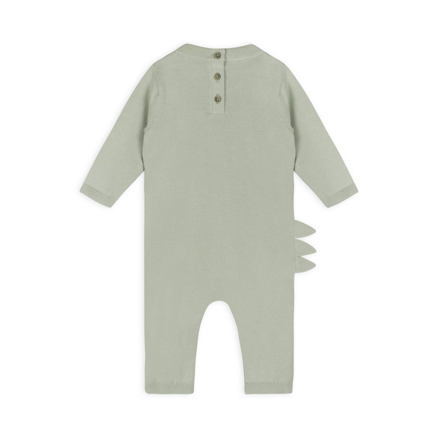 Dino Embroidered Baby Knit Jumpsuit (Organic Cotton)