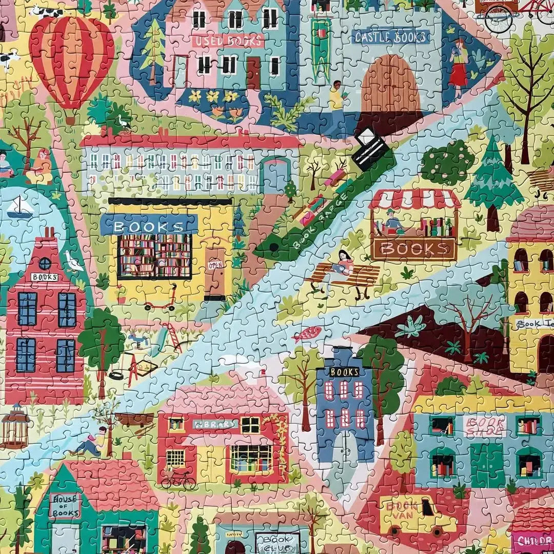 Book Lover's Town 1000 Piece Jigsaw Puzzle