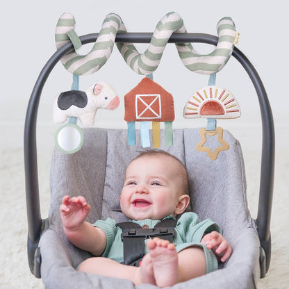 Itzy Bitzy Spiral Car Seat Activity Toy: Farm