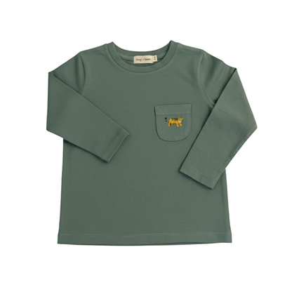 Long Sleeve Jersey Tee - Tiger: 0-3m