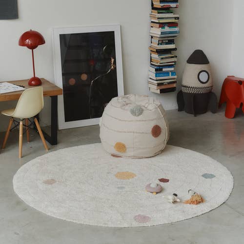 Washable Play Rug Solar System: 5' Ø