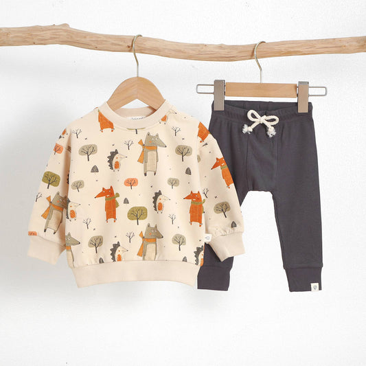 The Woodland Organic Cotton Set | Boy Outfit Set : 4T