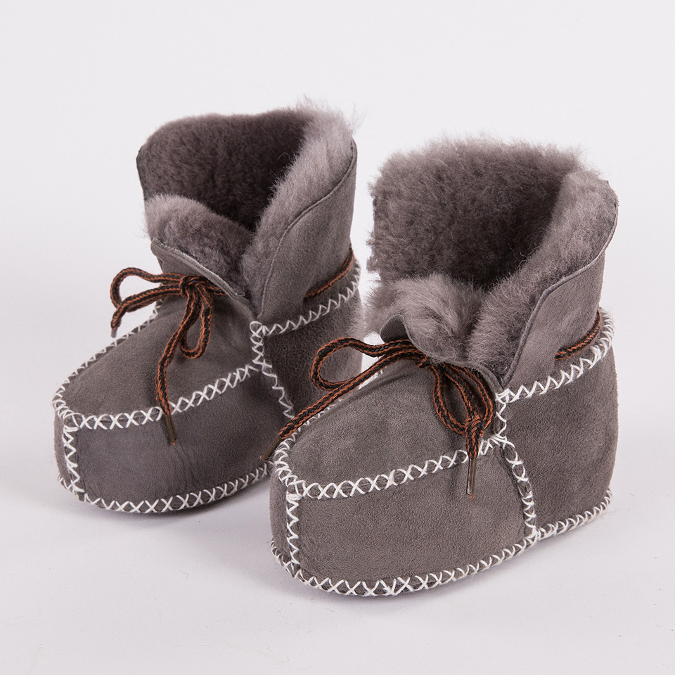 Annie & Charles® Lambskin Baby Shoes: Beige / Small
