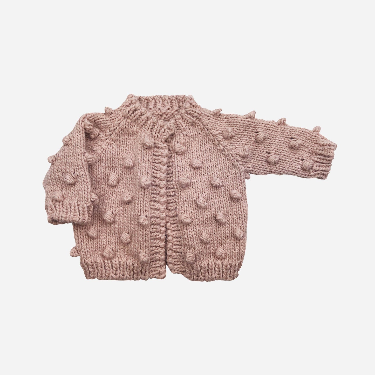 Popcorn Cardigan, Blush | Baby & Kids Valentine's Sweater: 12-24 mths