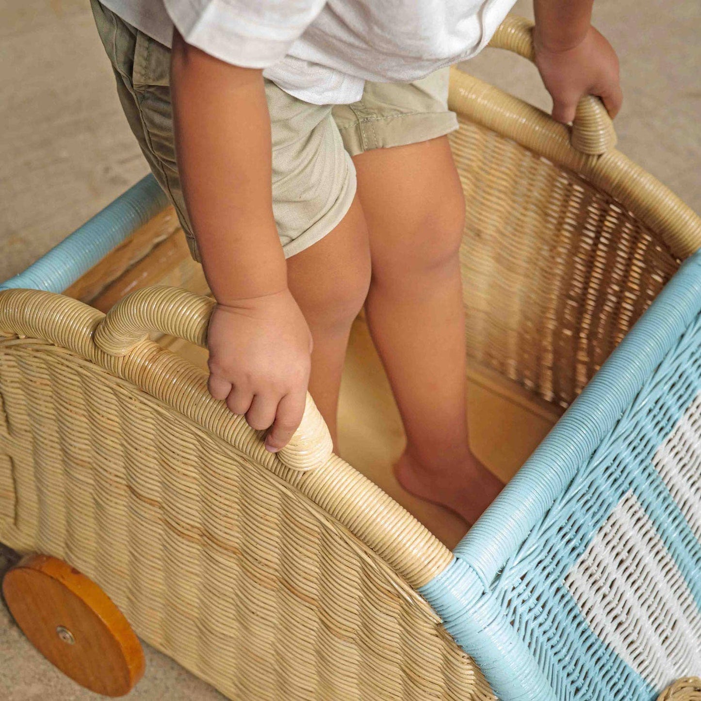 Handcrafted - Archie Storage Wagon - Rattan Wicker