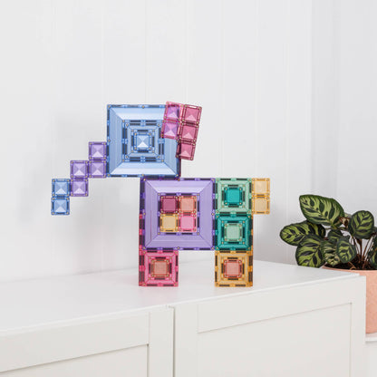 CONNETIX Magnetic Tiles Pastel Portal Pack, 48 Pieces