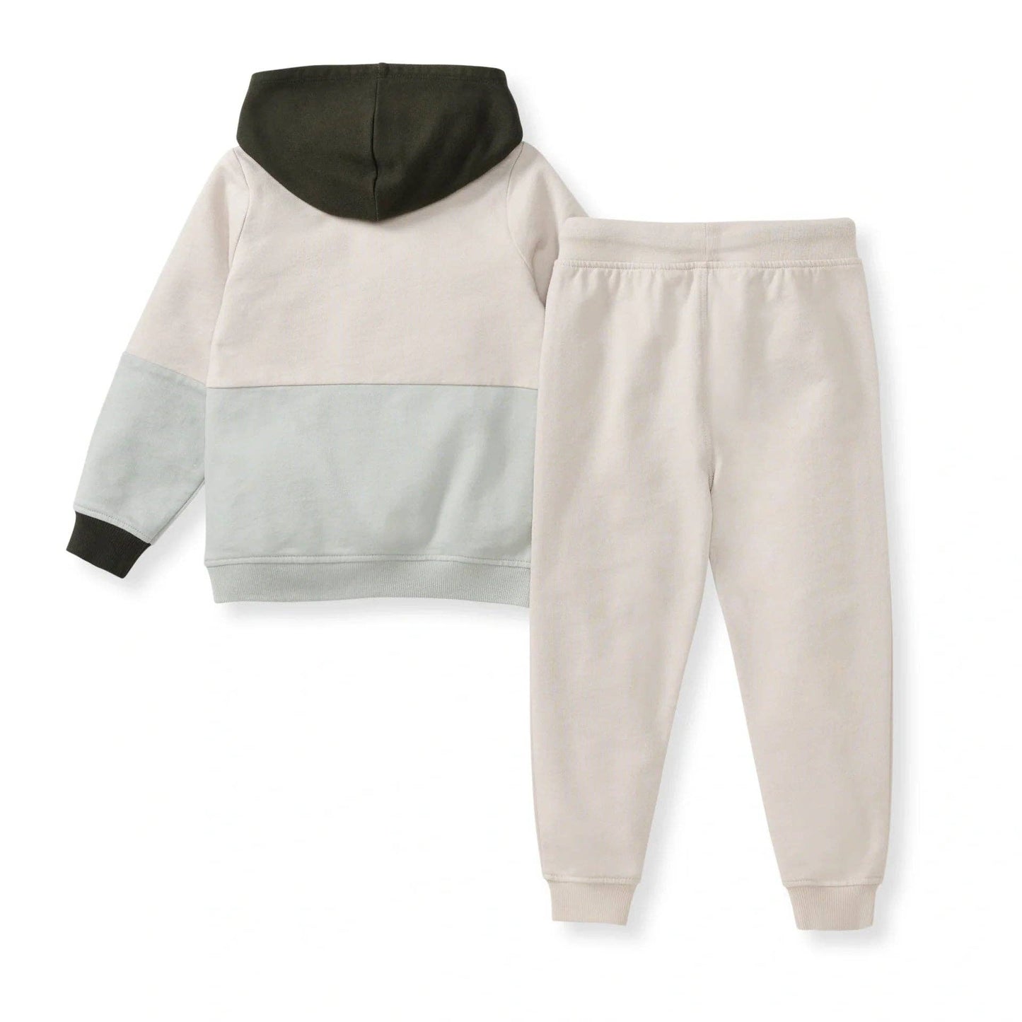 Color Blocked Sweatshirt & Pants Set - Bobcat: 2T