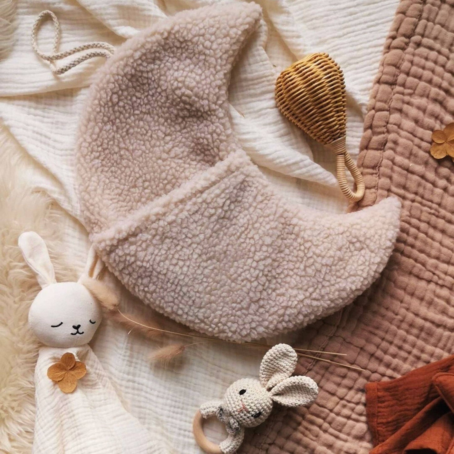 Tooth fairy pouch - Moon wall decor: Beige