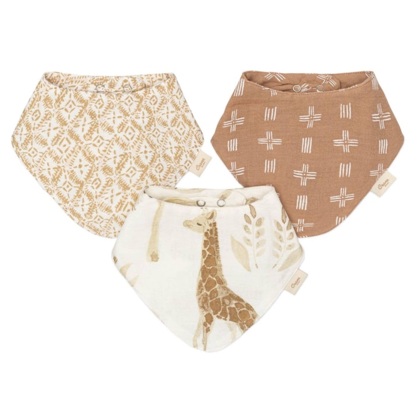 Kendi 3-Pc. Muslin Bib Set