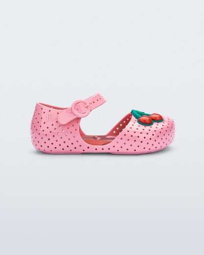 Mini Melissa Pop Baby Ballerinas: Pink/Red