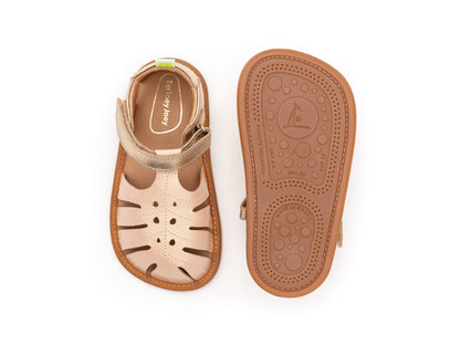 Toddler Sandals Tropically - Candy Cream/Metalic Salmon