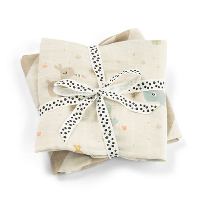 Burp cloth 2-pack Celebration Sand