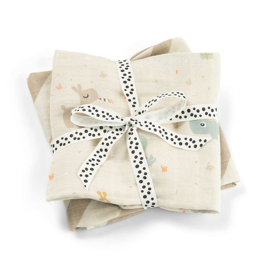 Burp cloth 2-pack Celebration Sand