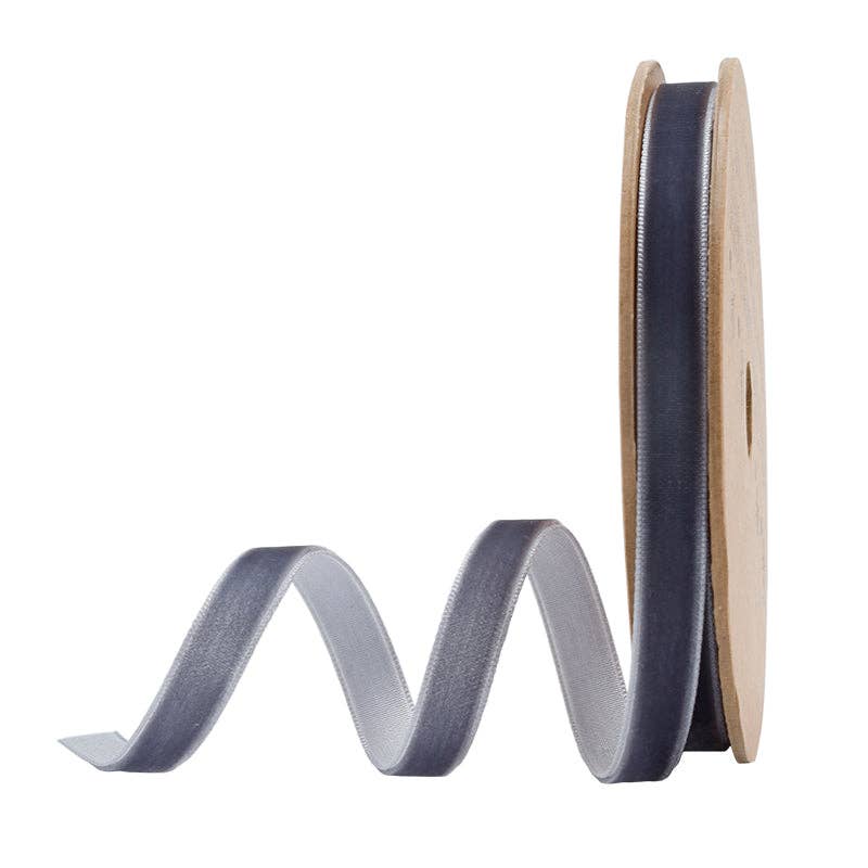 17 Colors | 3/8" Velvet Ribbon | 10 Yard Roll: Bay Leaf